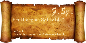 Freiberger Szilvió névjegykártya
